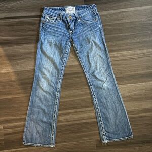Y2K Big star detailed jeans